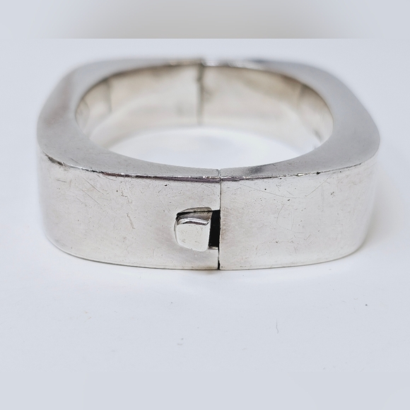Sterling Silver Bangle Cuff Bracelet - Picture 5 of 12